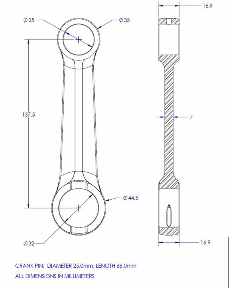Connecting Rod Kit For KTM MX 495 1981
