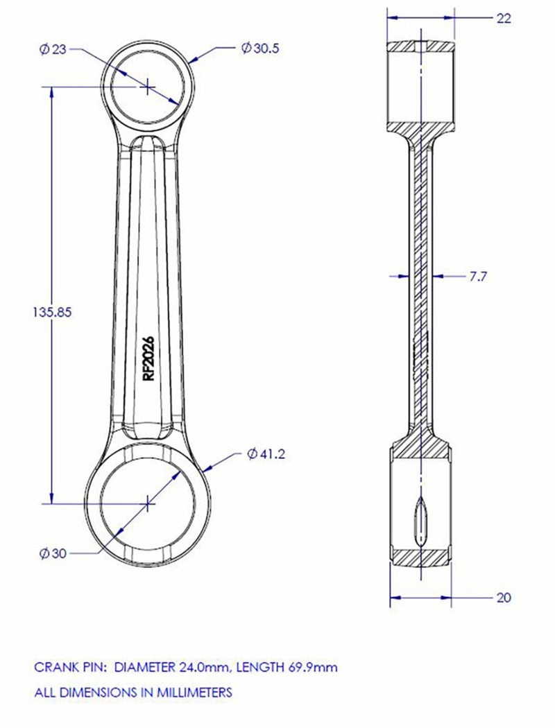 Connecting Rod Kit For Suzuki RM 370 1976-1977