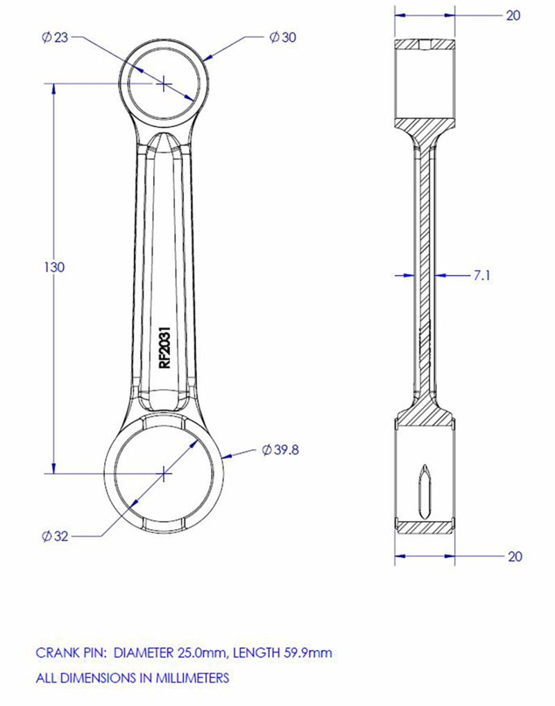 Connecting Rod Kit For Yamaha DT 360 1974