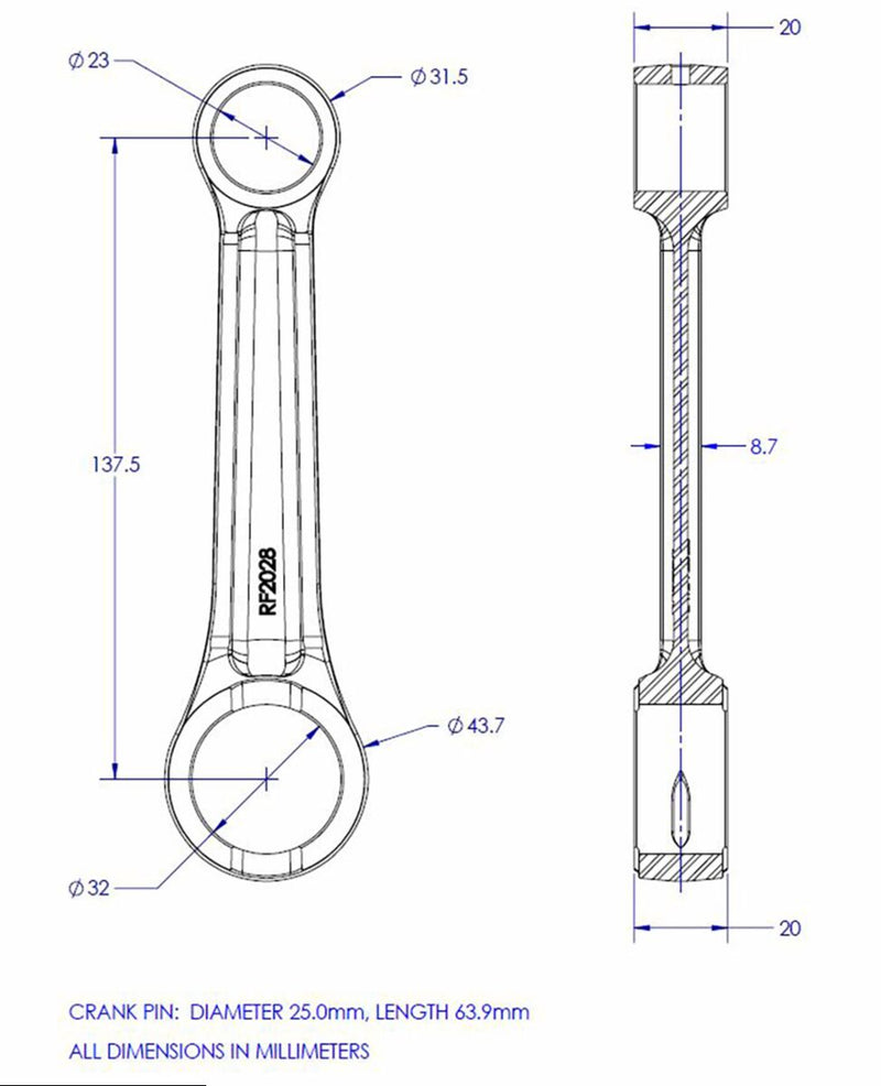 Connecting Rod Kit For Yamaha IT 465 1981-1982