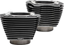 Cylinder Set Black Granite / Highlighted Fins For Harley Davidson FLDE 1750 ABS 2018-2020 - 4.250 Inch