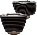 Cylinder Set Non-Highlighted Fins / Wrinkle Black For Harley Davidson FLDE 1750 ABS 2018-2020 - 4.250 Inch