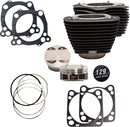 Big Bore Cylinder Kit Non-Highlighted Fins / Wrinkle Black For Harley Davidson FLDE 1750 ABS 2018-2020 - 4.320 Inch