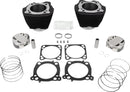Big Bore Cylinder Kit Non-HighLighted Fins / Powder-Coated / Wrinkle Black For Harley Davidson FLDE 1750 ABS 2018-2020 - 4.320 Inch