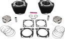 Big Bore Kit 136 Inch Non-HighLighted Fins / Powder-Coated / Wrinkle Black For Harley Davidson FLDE 1750 ABS 2018-2020 - 4.320 Inch