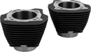 Cylinder Set Black / Non-Highlighted Fins For Harley Davidson FLHR 1750 2017 - 4.320 Inch