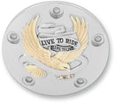 Live To Ride Points Cover Black / Chrome / Gold | Vendor No 30-0187GA
