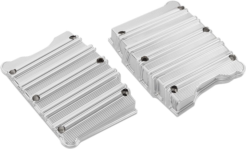 10 Gauge Rocker Box Top Covers Chrome For Harley Davidson FLD 1690