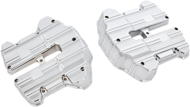 10 Gauge Rocker Box Top Covers Chrome For Harley Davidson FLDE 1750 ABS