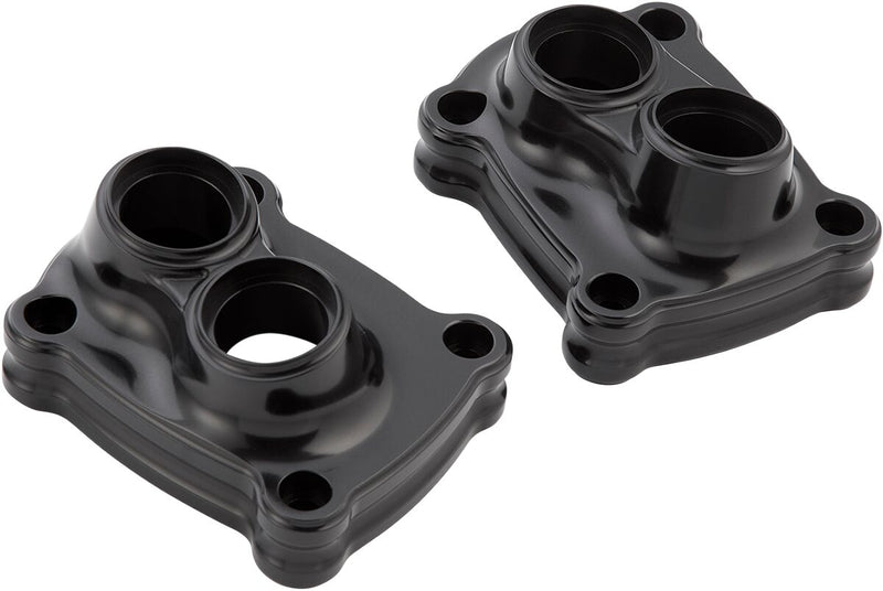 10 Gauge Lifter Block Covers Black / Black Anodized For Harley Davidson FLDE 1750 ABS