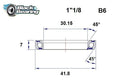 Headset Bearing - 30.15 X 41.8 X 7 MM | 45°/45°