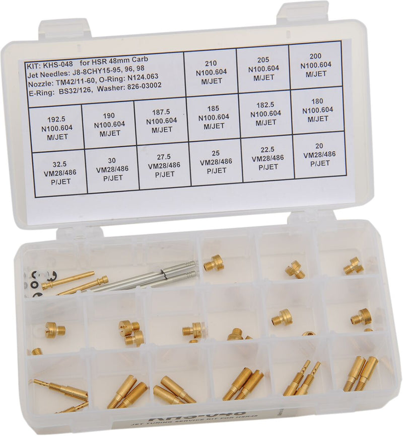 Carburetor Jet Assortment Kit Clear /Gold /Silver