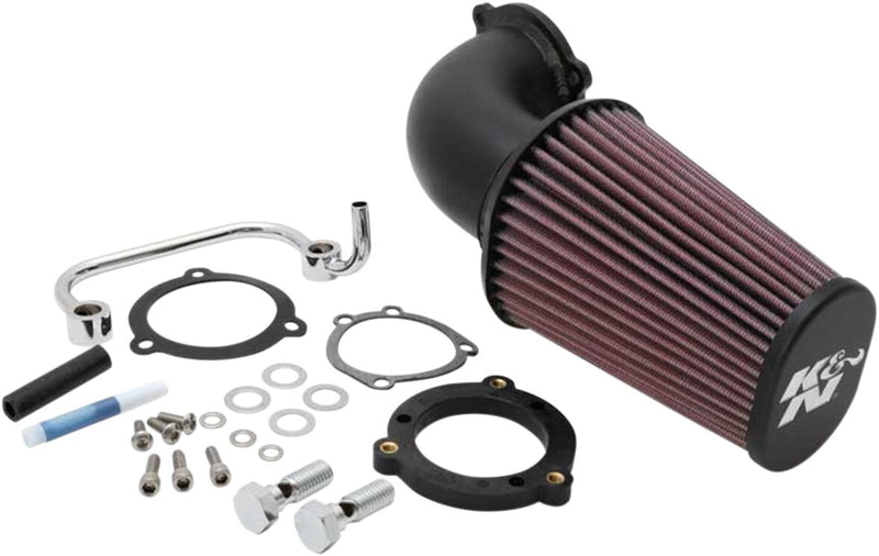 Aircharger Intake System with Mandrel-Bent Aluminum Intake Tube Kit Black For Harley Davidson XL 1200 C 2004-2020