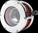 BA Air Cleaner Kit Chrome / Clear / Red | 10103324