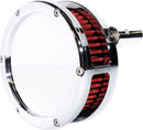 Slim BA Air Cleaner Kit Chrome / Red For Harley Davidson FLHR 1340 1994-1998