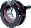Slim BA Air Cleaner Kit Black / Clear / Red For Harley Davidson FLHR 1584 2008-2011