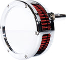 Slim BA Air Cleaner Kit Chrome / Red For Harley Davidson FLHR 1584 2008-2011