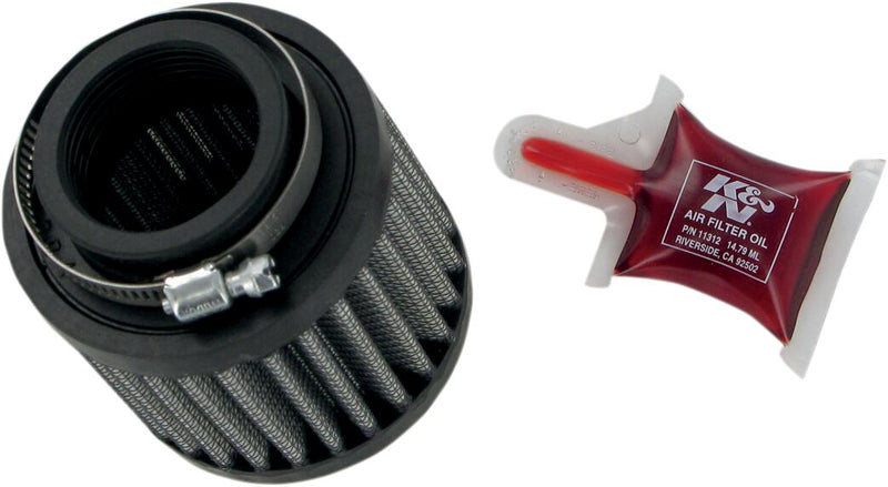 Rubber Base Crankcase Vent Filter Black / Silver