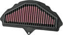 OE Replacement High-Flow Air Filter Black / Red For Kawasaki ZX-10 R 1000 2008-2010