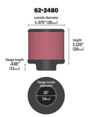 Crankcase Vent Filter Chrome / Red