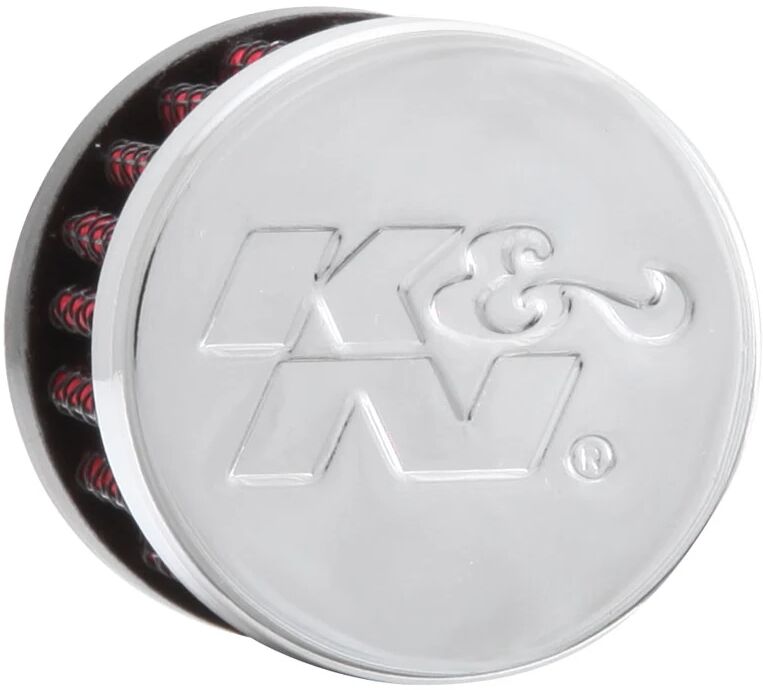 Crankcase Vent Filter Chrome / Red
