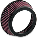 Replacement Air Filter For La Choppers/Affliction Air Cleaners Black / Red For Harley Davidson FLH 1200 - 6.50 Inch