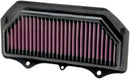 OE Replacement High-Flow Air Filter Black / Red For Suzuki GSX-R 600 2011-2025