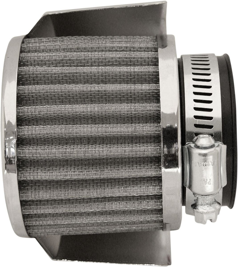 Clamp-On Pod Air Filter Chrome / Grey - 1.77 Inch