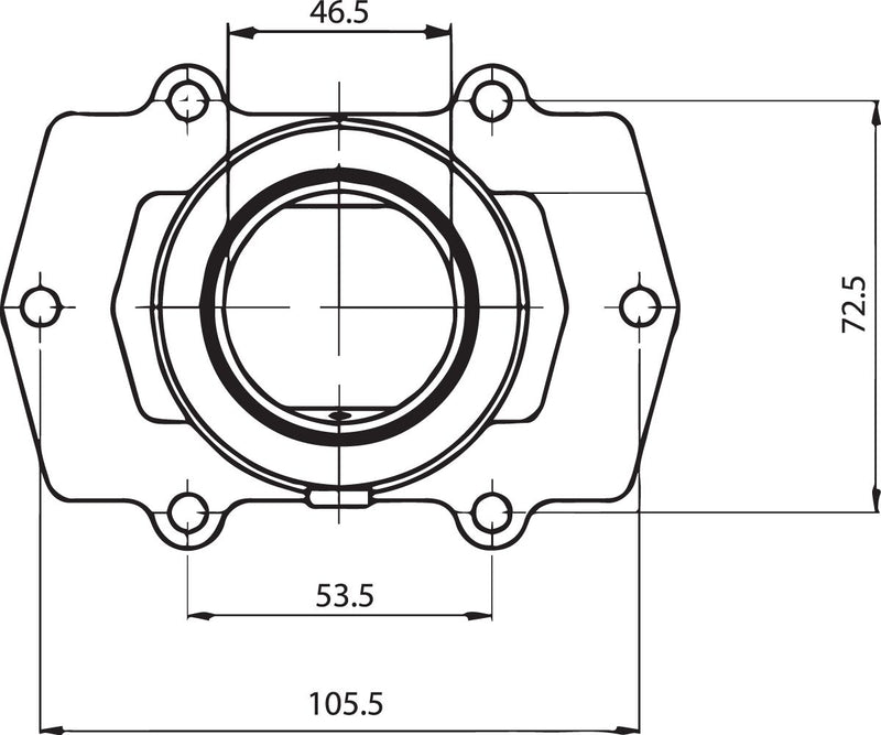 Carburetor Mounting Flange Black For Arctic Cat F5 500 2003-2006
