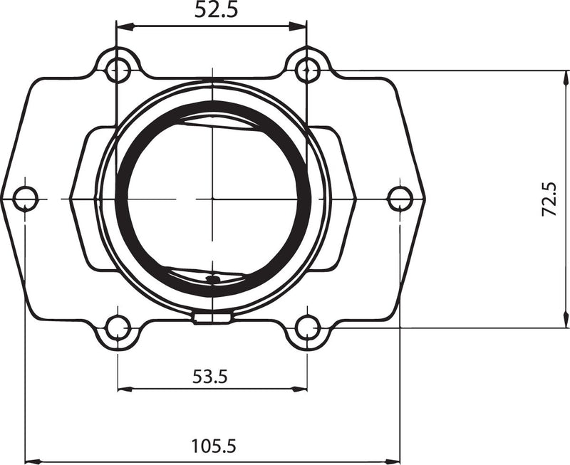 Carburetor Mounting Flange Black For Arctic Cat Pantera 800 EFI 2004