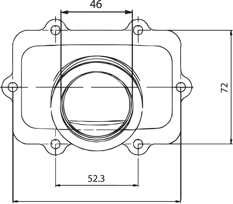 Carburetor Mounting Flange Black For Ski-Doo (BRP) Summit 800 2003-2004