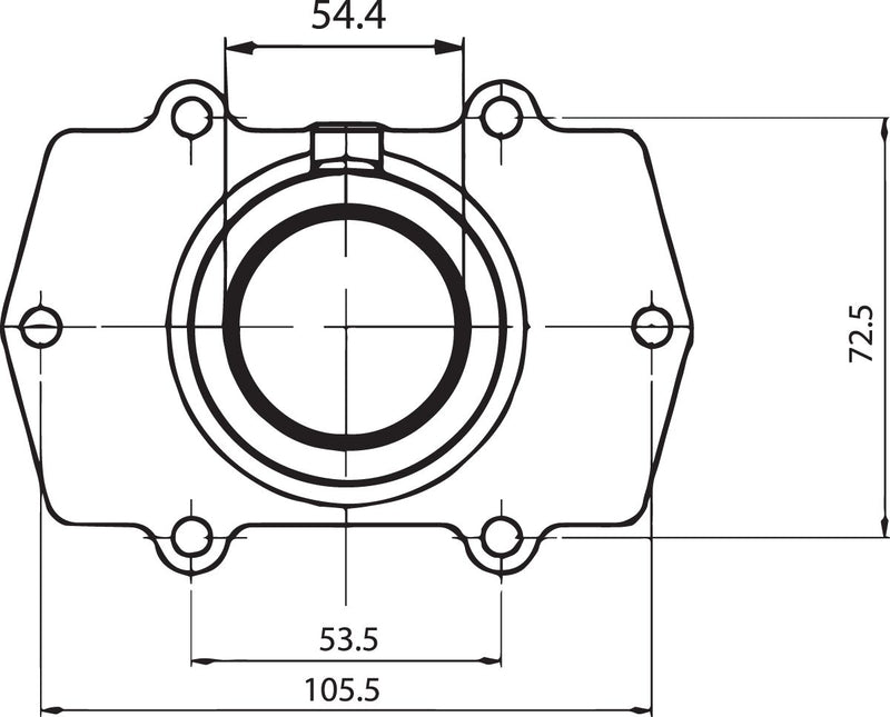 Carburetor Mounting Flange Black For Arctic Cat M5 500 2005-2006