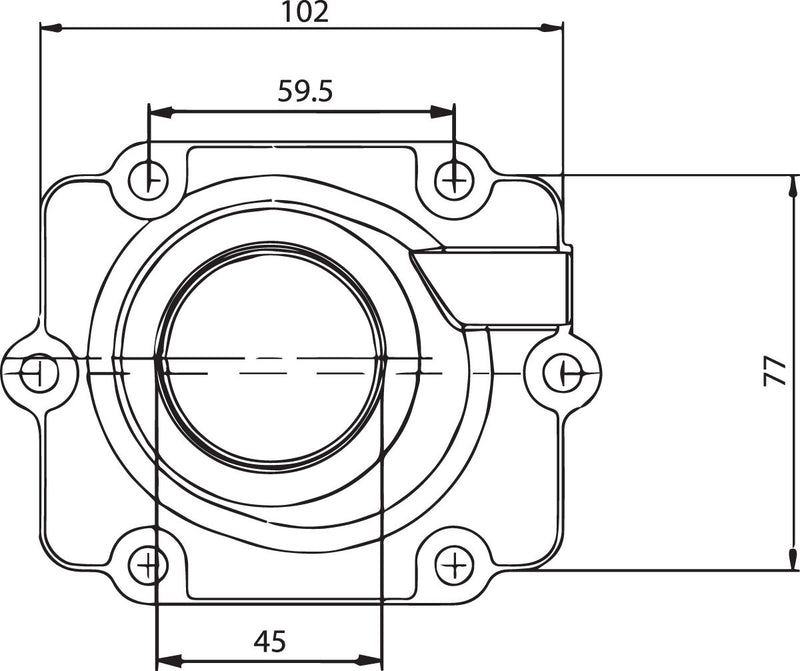 Carburetor Mounting Flange Black For Polaris XC 600 SP Edge 2003-2005
