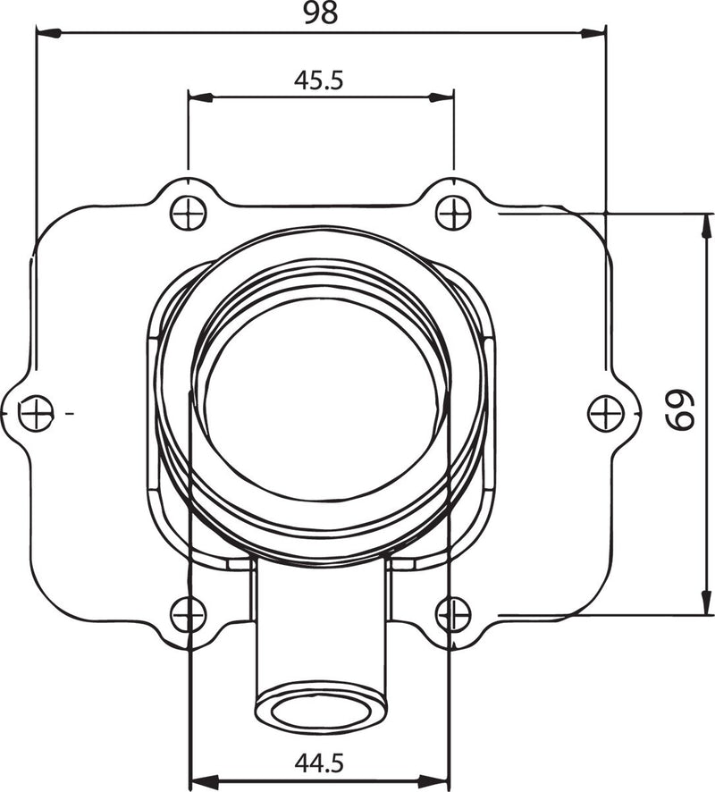 Carburetor Mounting Flange Black For Ski-Doo (BRP) Summit 600 2001-2002