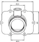 Carburetor Mounting Flange Black For Ski-Doo (BRP) Skandic 600 Carb 2003-2010