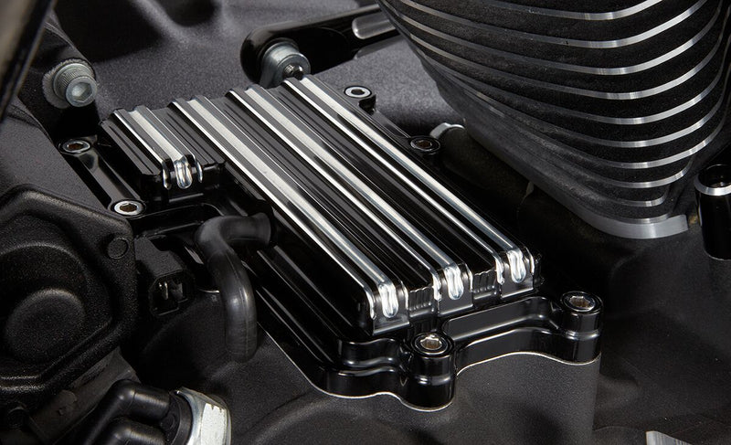 10-Gauge Top Transmission Cover Black For Harley Davidson FLD 1690