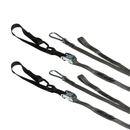 Race Tie Downs With Extra Loop And Carabiner Clip Grey / Black