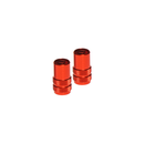 Sport Valve Caps With Valve Key Orange - Pack Of 2