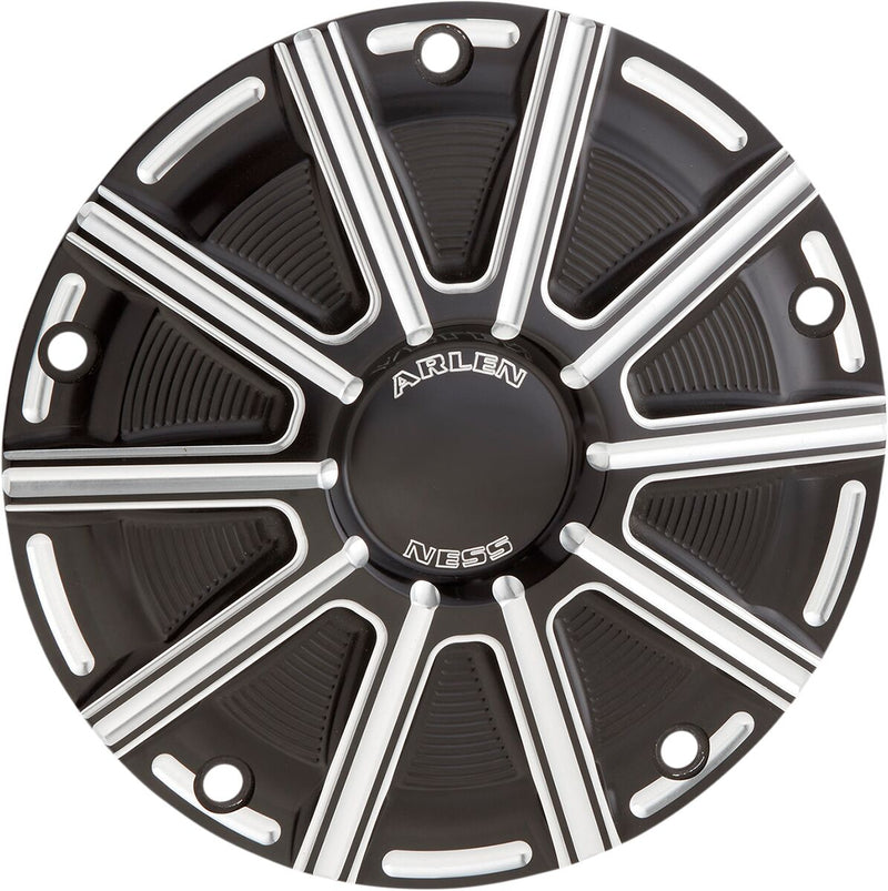10-Gauge Derby Cover Black Anodized / Silver For Harley Davidson FLD 1690