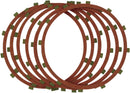 Red Eagle Organic Clutch Friction Plate Set Red For Harley Davidson FLHS 1340 1987-1989