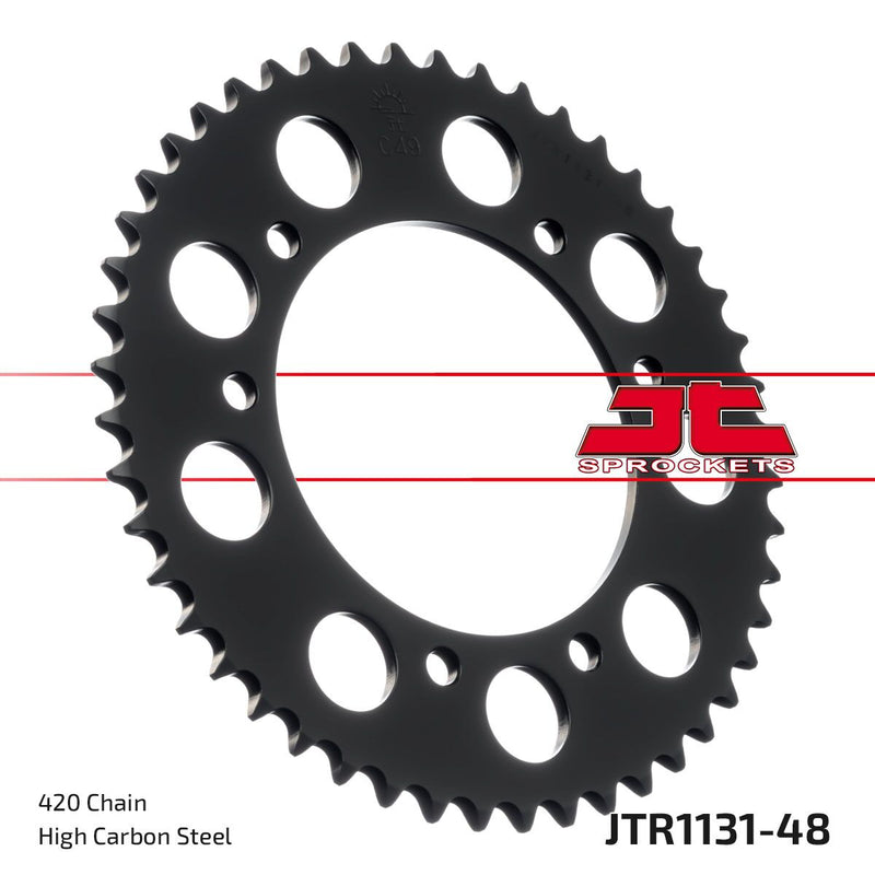 Rear Sprocket Steel Black For Derbi SENDA 50 R 2000-2008 - 48T