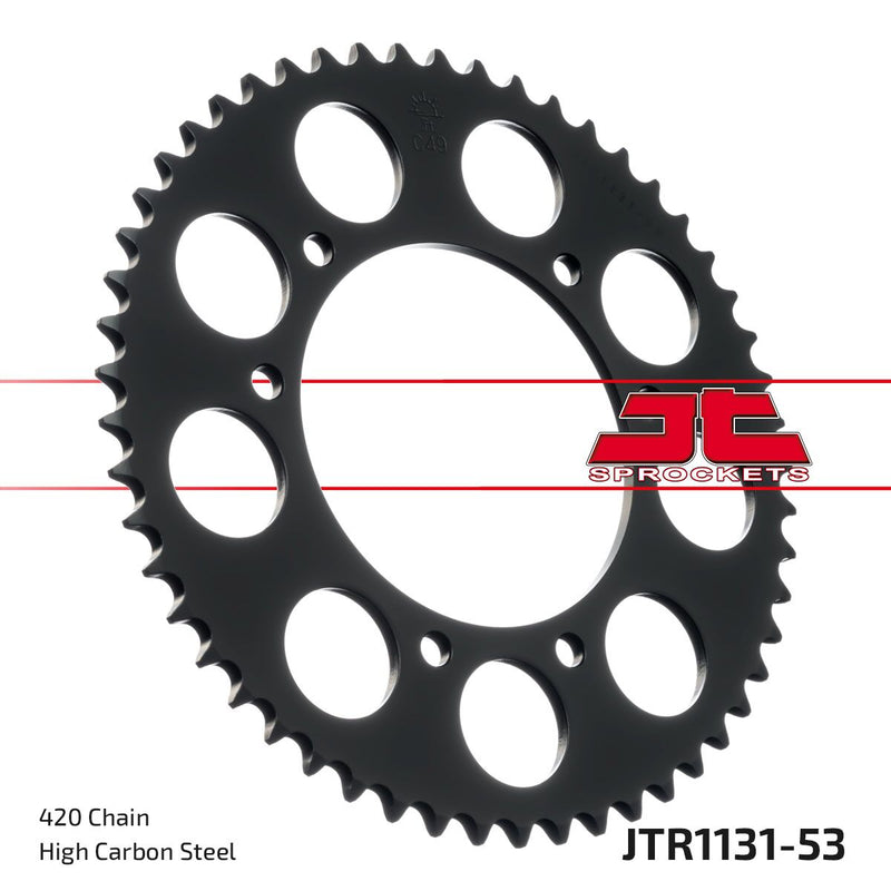 Rear Sprocket Steel Natural For Derbi SENDA 50 R 2000-2008 - 53T