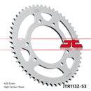 Rear Sprocket Steel Natural For Derbi SENDA 50 DRD R 2003-2011 - 53T