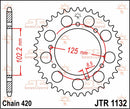 Rear Sprocket Steel Natural For Derbi SENDA 50 DRD R 2003-2011 - 53T