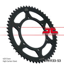 Rear Sprocket Steel Black For Peugeot XR6 50 E 2003-2005 - 53T