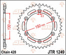 Rear Sprocket Steel Natural For Honda XLR 125 R 1998-2002 - 51T