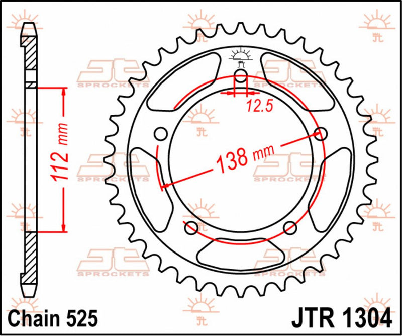 Steel Rear Sprocket Natural For Honda CBR 900 RR 1996-1999 - 44T