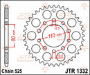 Rear Sprocket Steel Natural For Honda VF 400 F 1982-1986 - 46T