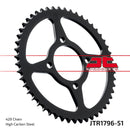 Rear Sprocket Steel Black For Suzuki RV 125 2003-2016 - 51T