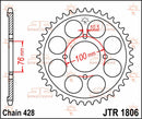 Rear Sprocket Steel For Suzuki RG 125 F 1992-1996 - 56T